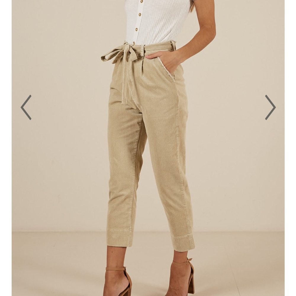 Showpo What Do You Think Cord Pants In Beige Corduroy | 10